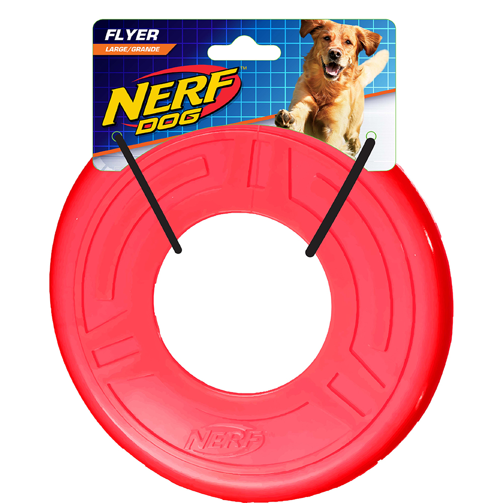 Frisbee Floats in... Durable Lightweight Nerf Dog Rubber Tire Flyer Toy 