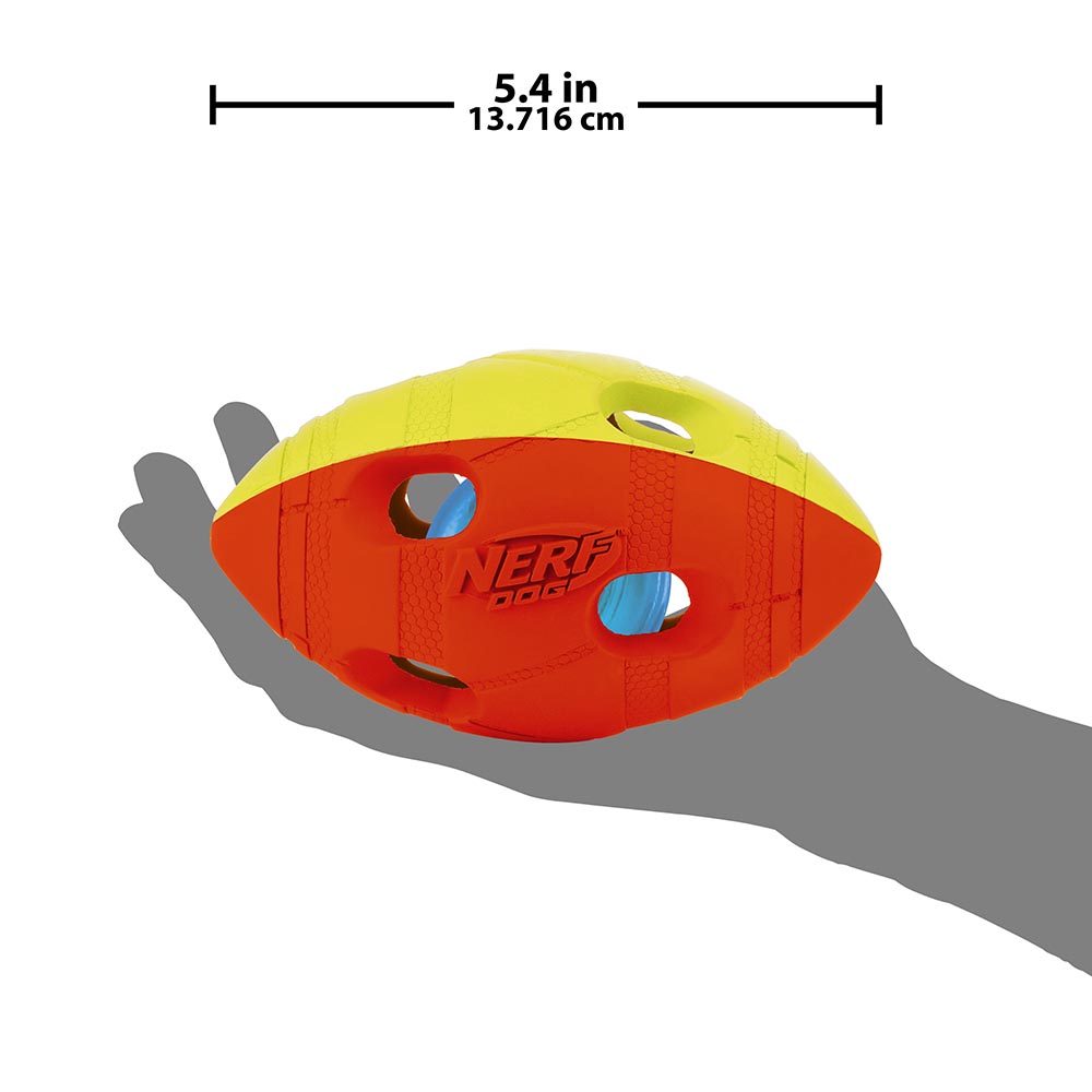 Nerf Dog MEDIUM 2-Color LED Bash Football - Nerf Dog Toys