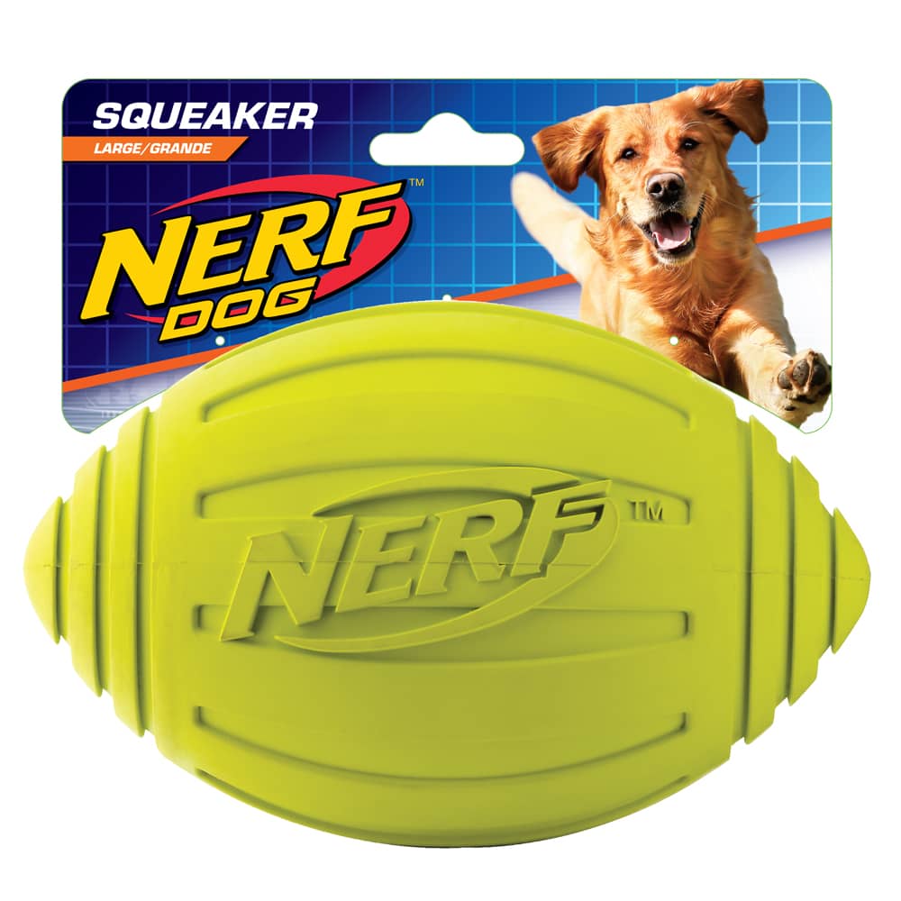 Nerf Dog Squeak Espiral Football diámetro 12,7 cm Colores Surtidos